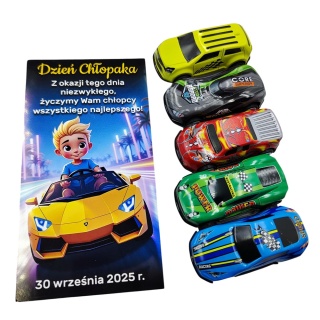 Resorak z Napędem + Życzenia - Prezent na Dzień Chłopaka Przedszkole Szkoła Autko Samochodzik