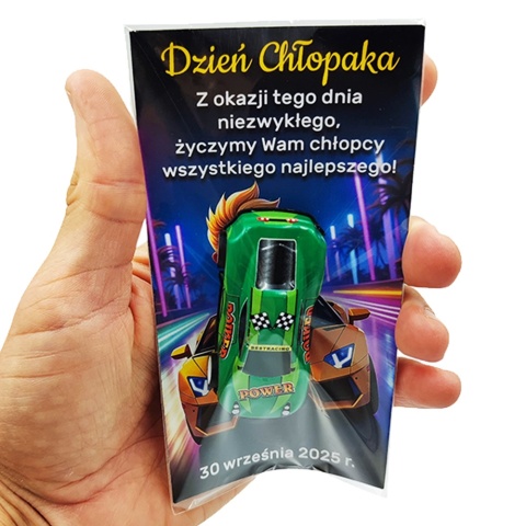 Resorak z Napędem + Życzenia - Prezent na Dzień Chłopaka Przedszkole Szkoła Autko Samochodzik