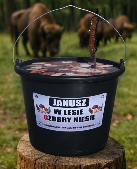 Wiadro Grzybiarza - Śmieszny Prezent dla Grzybiarza Taty Dziadka Męża