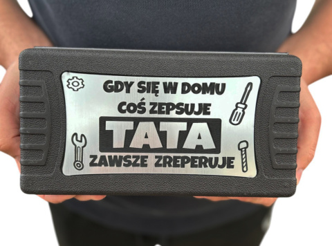 Zestaw Kluczy Nasadowych Bitów z Grawerem dla Taty - prezent na Dzień Ojca Święta Urodziny Zestaw Kluczy Nasadowych Bitów z Grawerem dla Taty - prezent na Dzień Ojca Święta Urodziny