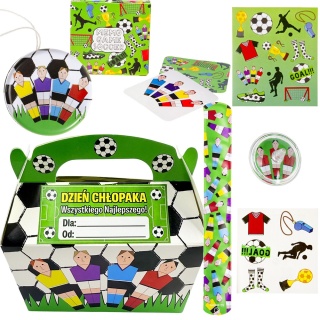 Zestaw Piłkarza 8w1 - prezent na Dzień Chłopaka szkoła przedszkole szkółka piłkarska