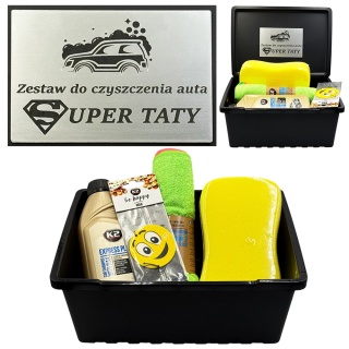 Zestaw do Czyszczenia Auta z Grawerem dla Taty - Prezent na Dzień Ojca Święta Urodziny