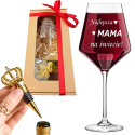 Zestaw do wina dla Mamy - prezent na Dzień Mamy Matki Zestaw do wina dla Mamy - prezent na Dzień Mamy Matki