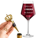 Zestaw do wina dla Mamy - prezent na Dzień Mamy Matki Zestaw do wina dla Mamy - prezent na Dzień Mamy Matki