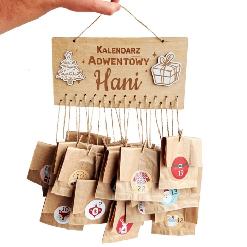 Kalendarz Adwentowy Biżuteria Bransoletka z Imieniem Dziecka dla Dziewczynki 4 5 6 7 8 9 10 lat Dzieci