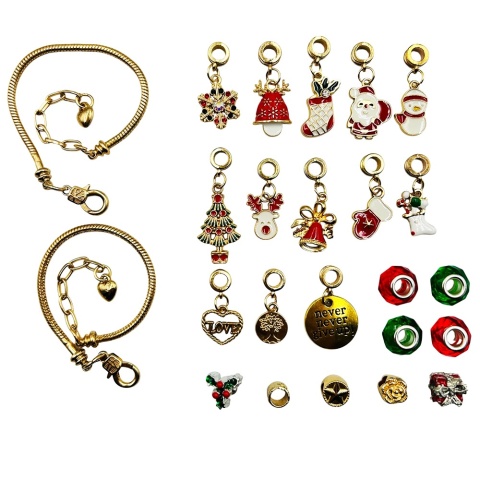 Kalendarz Adwentowy Biżuteria Bransoletka z Imieniem Dziecka dla Dziewczynki 4 5 6 7 8 9 10 lat Dzieci