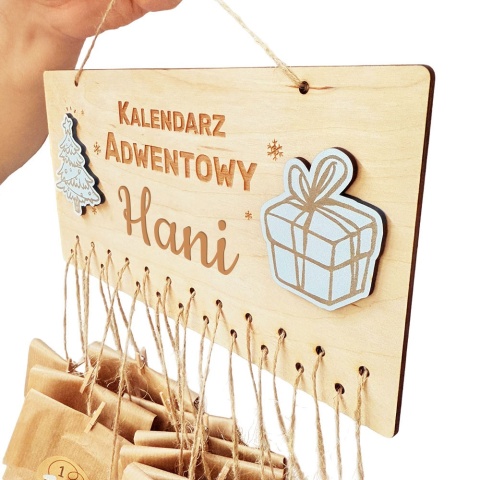 Kalendarz Adwentowy Biżuteria Bransoletka z Imieniem Dziecka dla Dziewczynki 4 5 6 7 8 9 10 lat Dzieci