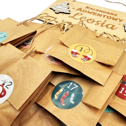 Kalendarz Adwentowy Biżuteria Bransoletka z Imieniem Dziecka dla Dziewczynki 4 5 6 7 8 9 10 lat Dzieci