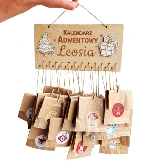 Kalendarz Adwentowy Dinozaury z Imieniem Dziecka dla Chłopca 4 5 6 7 8 9 10 lat Dzieci