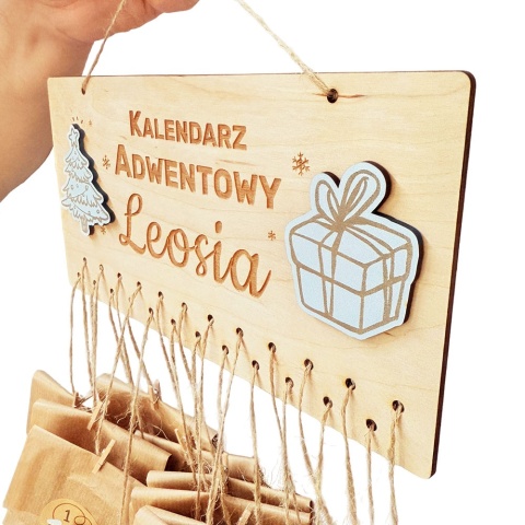 Kalendarz Adwentowy Dinozaury z Imieniem Dziecka dla Chłopca 4 5 6 7 8 9 10 lat Dzieci