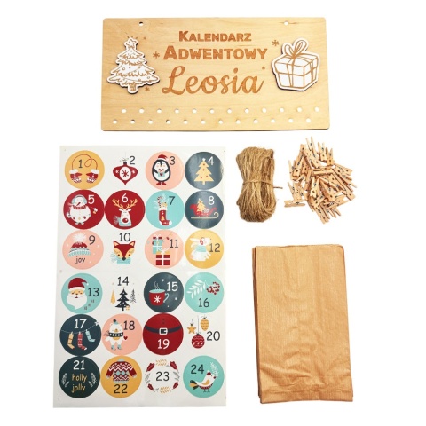 Kalendarz Adwentowy Dinozaury z Imieniem Dziecka dla Chłopca 4 5 6 7 8 9 10 lat Dzieci