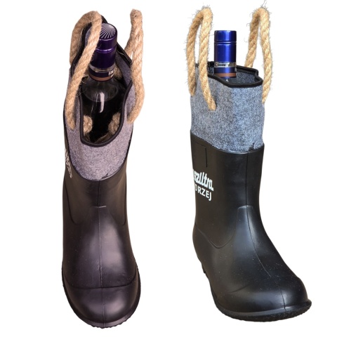 Gumofilc na Flaszkę MaszLitra - Śmieszny Prezent dla Rolnika Ogrodnika Budowlańca na Urodziny Święta Kalosz Gumiak