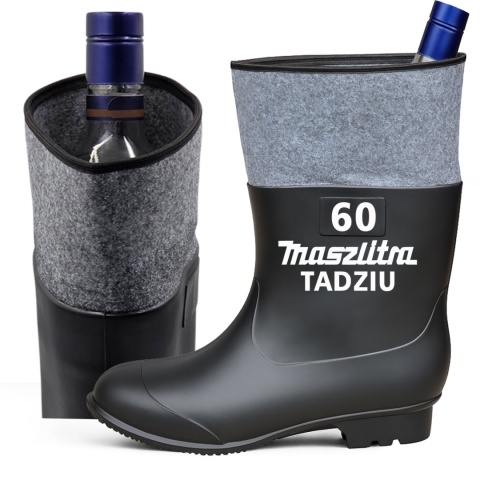 Kalosz MaszLitra - Śmieszny Prezent dla Rolnika Ogrodnika Budowlańca na Urodziny Święta Gumiak Gumofilc