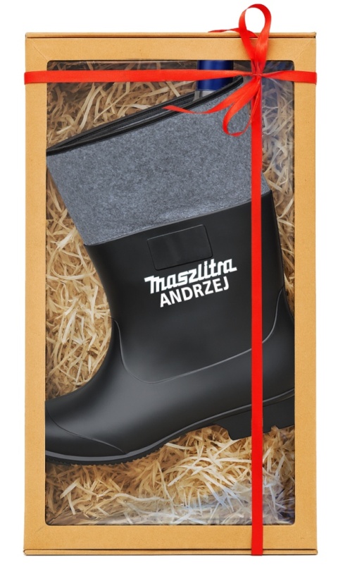 Kalosz MaszLitra - Śmieszny Prezent dla Rolnika Ogrodnika Budowlańca na Urodziny Święta Gumiak Gumofilc