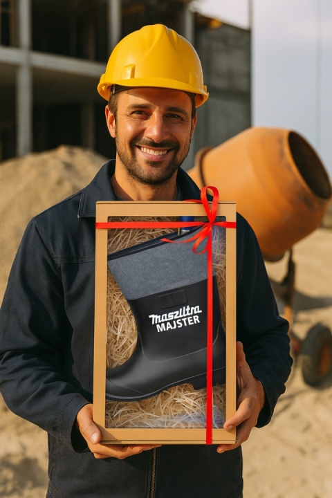 Kalosz MaszLitra - Śmieszny Prezent dla Rolnika Ogrodnika Budowlańca na Urodziny Święta Gumiak Gumofilc