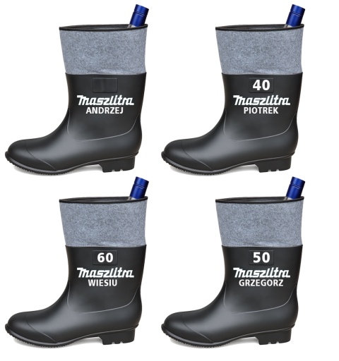 Kalosz MaszLitra - Śmieszny Prezent dla Rolnika Ogrodnika Budowlańca na Urodziny Święta Gumiak Gumofilc