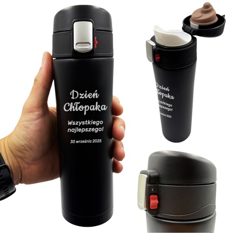 Kubek Termiczny 500ml z Grawerem - prezent na Dzień Chłopaka Szkoła Praca