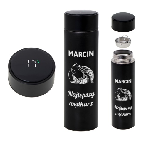 Kubek Termiczny z Grawerem dla Wędkarza- prezent dla taty męża na święta urodziny