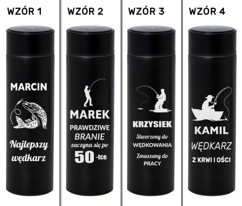 Kubek Termiczny z Grawerem dla Wędkarza- prezent dla taty męża na święta urodziny