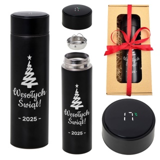 Kubek Termiczny z Grawerem na Święta - prezent upominki paczki świąteczne dla pracowników klientów zestaw prezentowy kosz