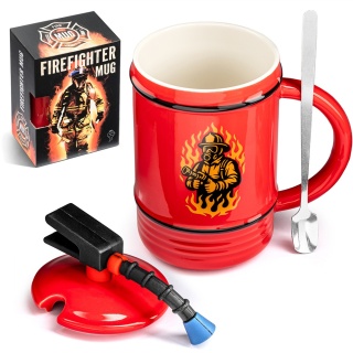 Kubek Strażaka + łyżeczka - prezent dla strażaka brata męża taty