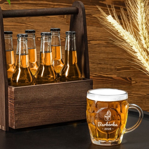 Kufel do Piwa z Grawerem dla Górnika - Prezent na Barbórka Dzień Górnika Grubiorz