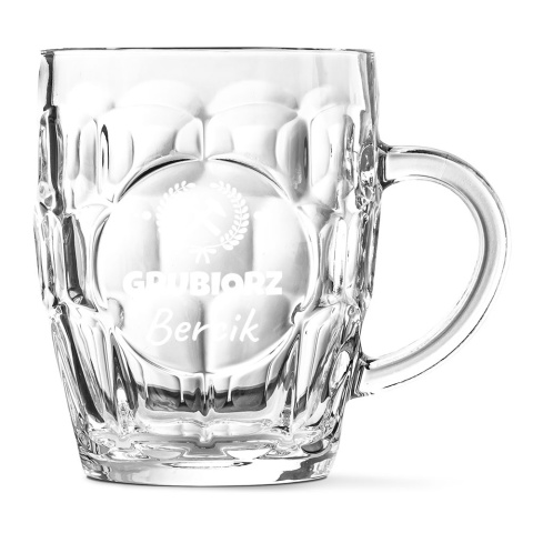 Kufel do Piwa z Grawerem dla Górnika - Prezent na Barbórka Dzień Górnika Grubiorz