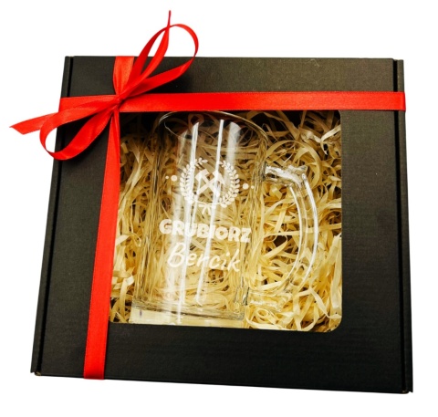 Kufel do Piwa z Grawerem dla Górnika - Prezent na Dzień Górnika Barbórka Grubiorz