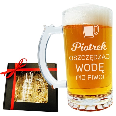 Kufel do Piwa z Grawerem - prezent dla faceta męża chłopaka taty mężczyzny dziadka na święta urodziny