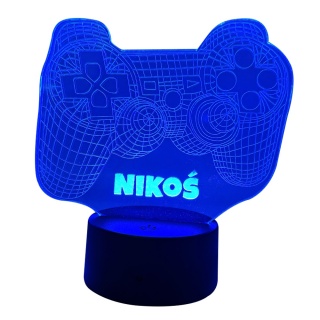 Lampka Gracza Pad z Imieniem - Prezent dla Chłopca 4 5 6 7 8 9 10 11 12 13 14 lat Dziecka na Urodziny Święta