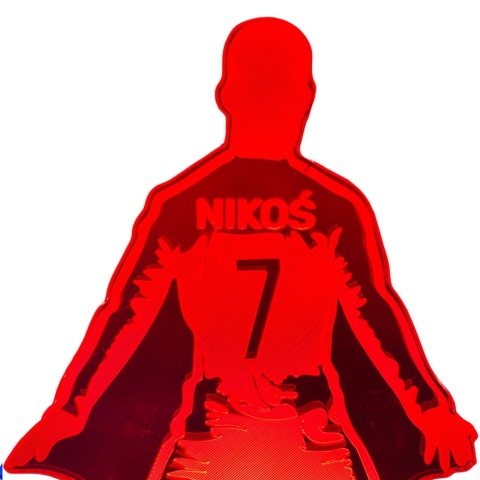 Lampka Piłkarza z Imieniem - Prezent dla Chłopca 4 5 6 7 8 9 10 11 12 13 14 lat Dziecka na Urodziny Święta