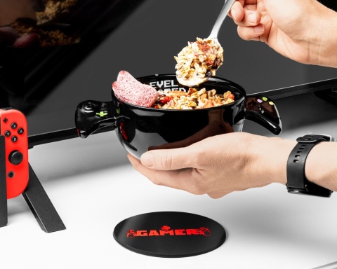 Miska gracza z silikonową podkładką - prezent dla gracza chłopca 5 6 7 8 9 10 11 12 13 lat na święta