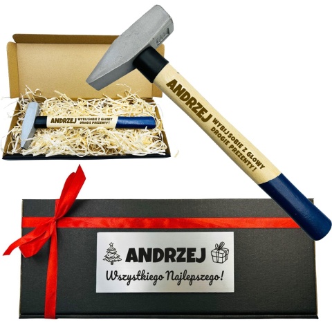 Młotek z Grawerem - Prezent dla Taty Dziadka Męża Chłopaka Faceta Brata Mężczyzny na Święta