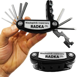Multitool Rowerowy 16w1 z Grawerem - Prezent dla Męża Taty Chłopaka Brata Teścia Dziadka na Święta