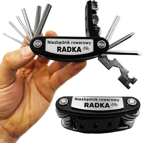 Multitool Rowerowy 16w1 z Grawerem - Prezent dla Męża Taty Chłopaka Brata Teścia Dziadka na Święta
