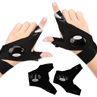 Niezbędnik Złotej Rączki Świecące Rękawiczki + Opaska Magnetyczna - Prezent dla Taty Dziadka Męża Mężczyzny Chłopaka na Święta