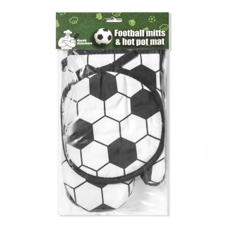Piłkarskie rękawice kuchenne z podkładką - prezent dla taty męża dziadka teścia
