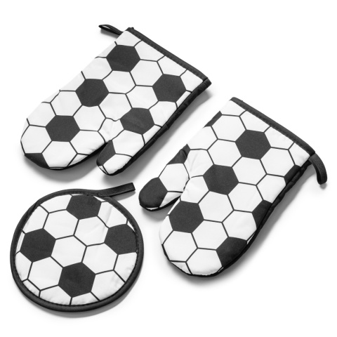 Piłkarskie rękawice kuchenne z podkładką - prezent dla taty męża dziadka teścia