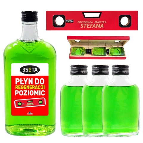 Poziomica Majstra z Własnym Imieniem + Buteleczki - Prezent Dla Budowlańca Faceta Taty na Urodziny