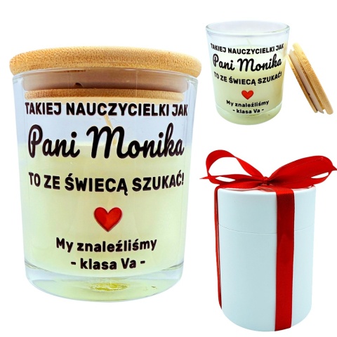 Świeca Zapachowa dla Nauczyciela - Prezent na Dzień Nauczyciela dla Wychowawcy