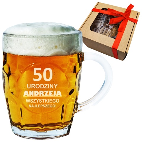 Kufel do Piwa z Grawerem - prezent dla faceta mężczyzny na urodziny święta