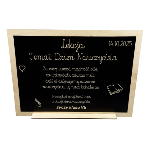 Tablica z Grawerem dla Nauczyciela - prezent na Dzień Nauczyciela dla wychowawcy