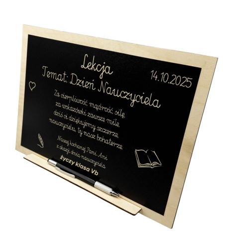 Tablica z Grawerem dla Nauczyciela - prezent na Dzień Nauczyciela dla wychowawcy