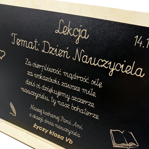 Tablica z Grawerem dla Nauczyciela - prezent na Dzień Nauczyciela dla wychowawcy
