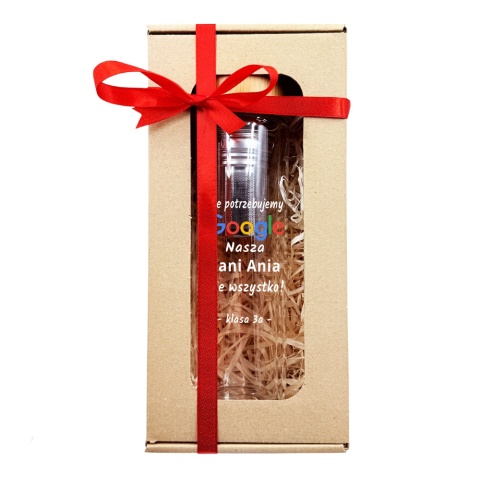 Termos Szklany dla Nauczyciela - Prezent na Dzień Nauczyciela dla Wychowawcy Bidon