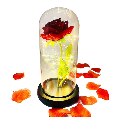 Wieczna Róża w Szkle z grawerem dla Nauczyciela - Prezent na Dzień Nauczyciela dla Wychowawcy