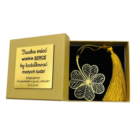 Zakładka do książki z grawerem dla Nauczyciela - prezent na Dzień Nauczyciela Zakończenie Roku