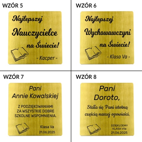 Zakładka do książki z grawerem dla Nauczyciela - prezent na Dzień Nauczyciela Zakończenie Roku