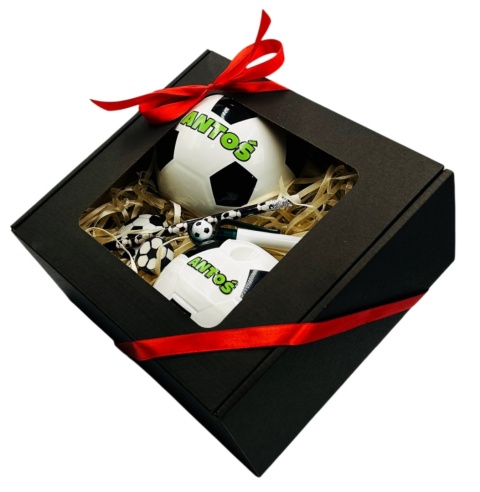 Zestaw 7w1 Prezent dla Piłkarza z Imieniem Chłopca 5 6 7 8 9 10 11 12 lat na Święta Urodziny - Kubek + Przybornik