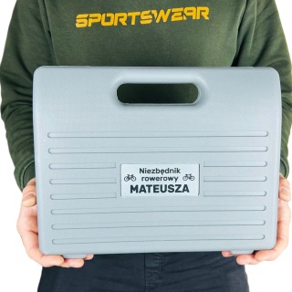 Zestaw Narzędzi Rowerowych 44 el. z Grawerem - Prezent dla Taty Męża Dziadka Mężczyzny na Święta